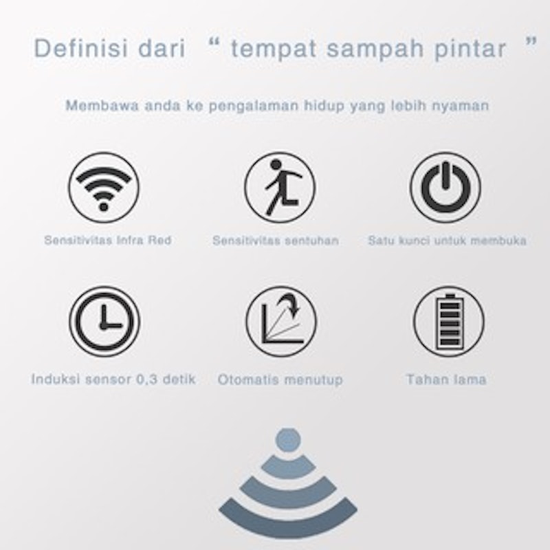Tempat Sampah Plastik Otomatis Infrared 2