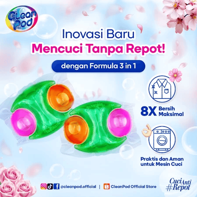 Clean Pod Laundry Detergent Pod Pink Romance 3