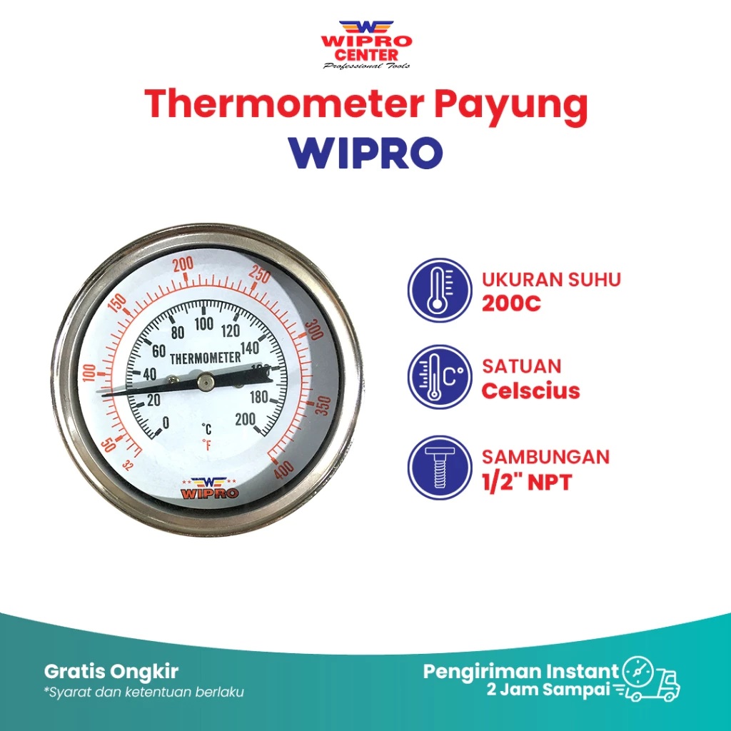  Wipro Thermometer Payung 3" 