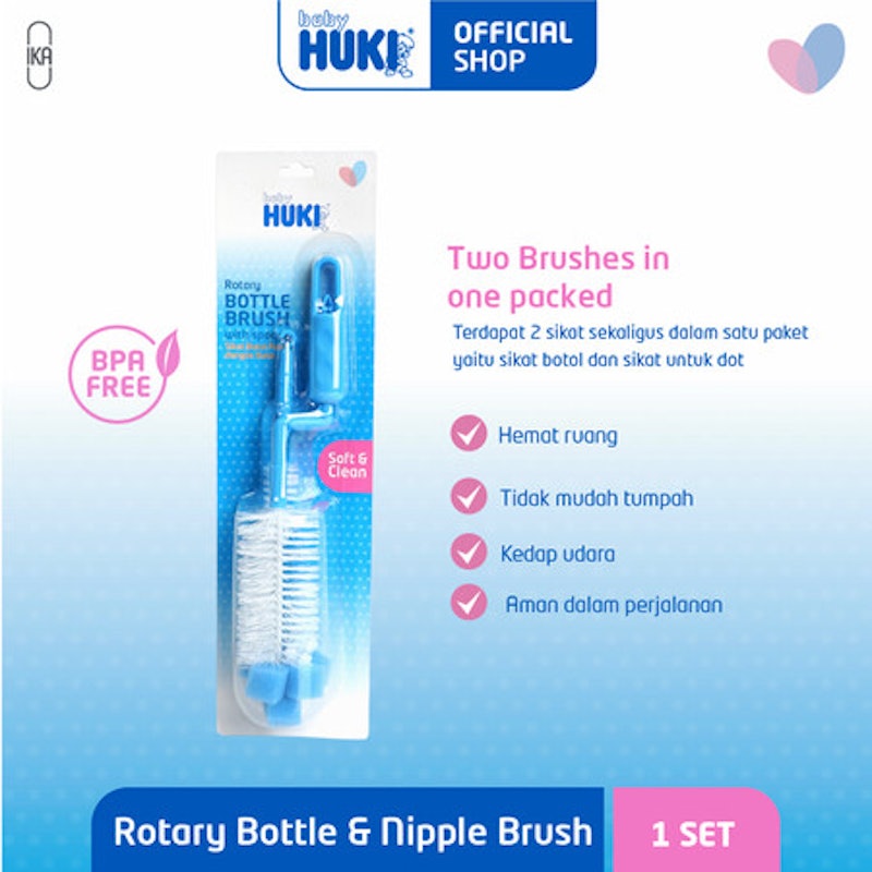 Huki Rotary Bottle & Nipple Brush 2