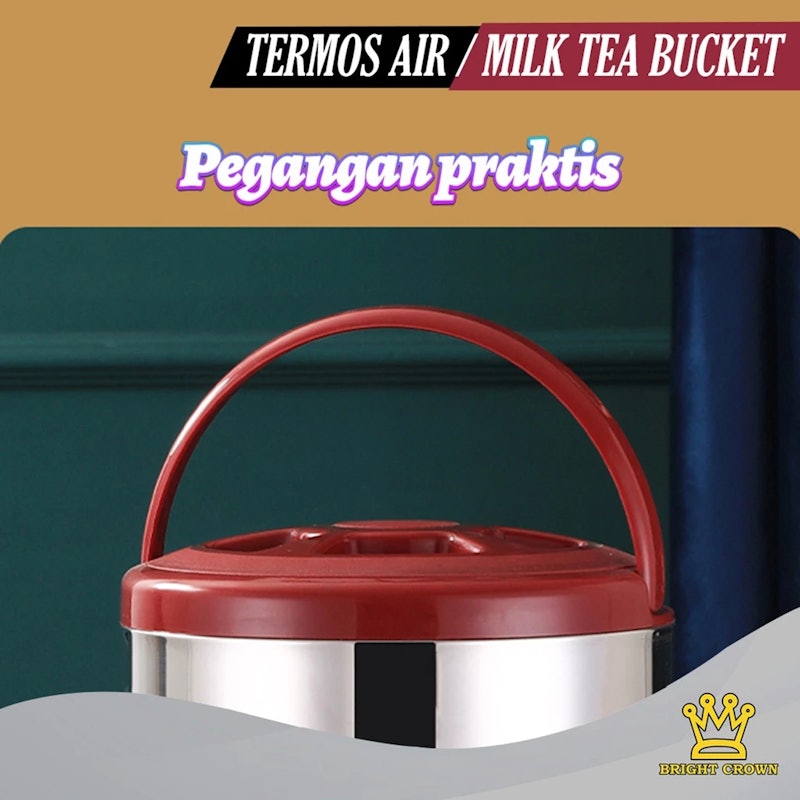 Bright Crown Milk Tea Bucket Stainless 3