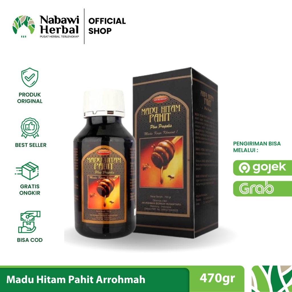 Ar Rohmah Madu Hitam Pahit Plus Propolis 3