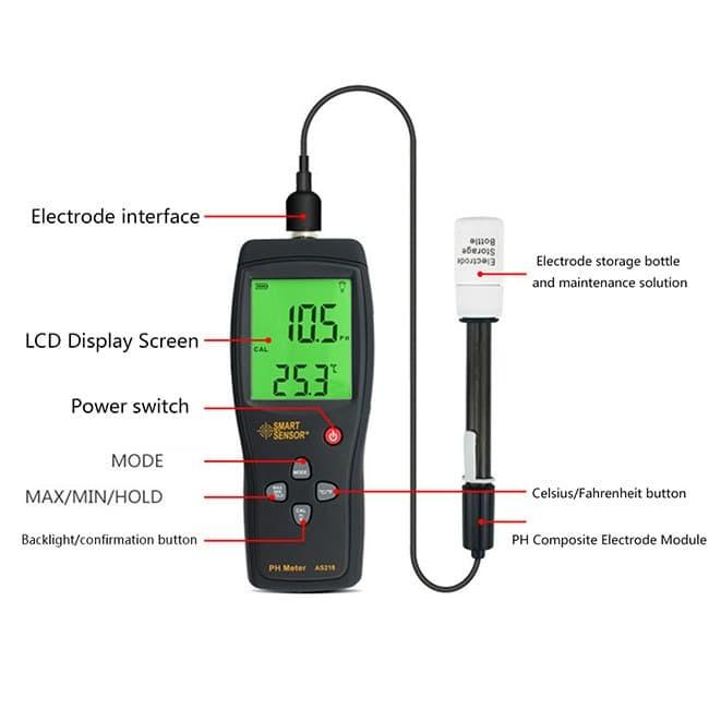  Smart Sensor Digital pH Meter  AS218