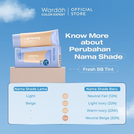 Paragon Technology and Innovation Wardah Lightening Fresh BB Tint with SPF 32 PA+++ 01 Neutral Fair 12N