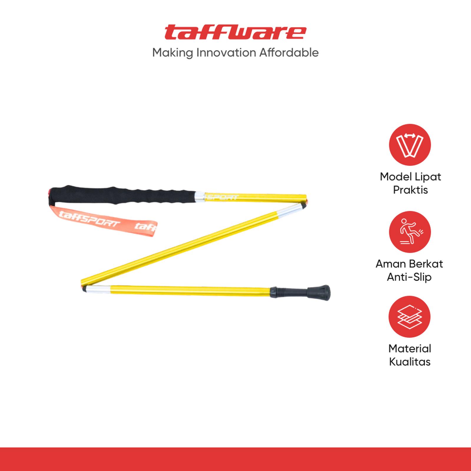 Jakarta Digital Nusantara TaffSPORT Tongkat Hiking Lipat Trekking Pole Aluminium Alloy 7075 1.2M