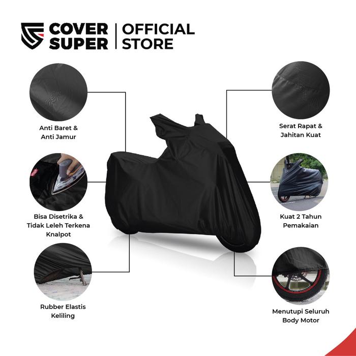 CoverSuper Indonesia Global Cover Super Cover Motor NMAX Hitam