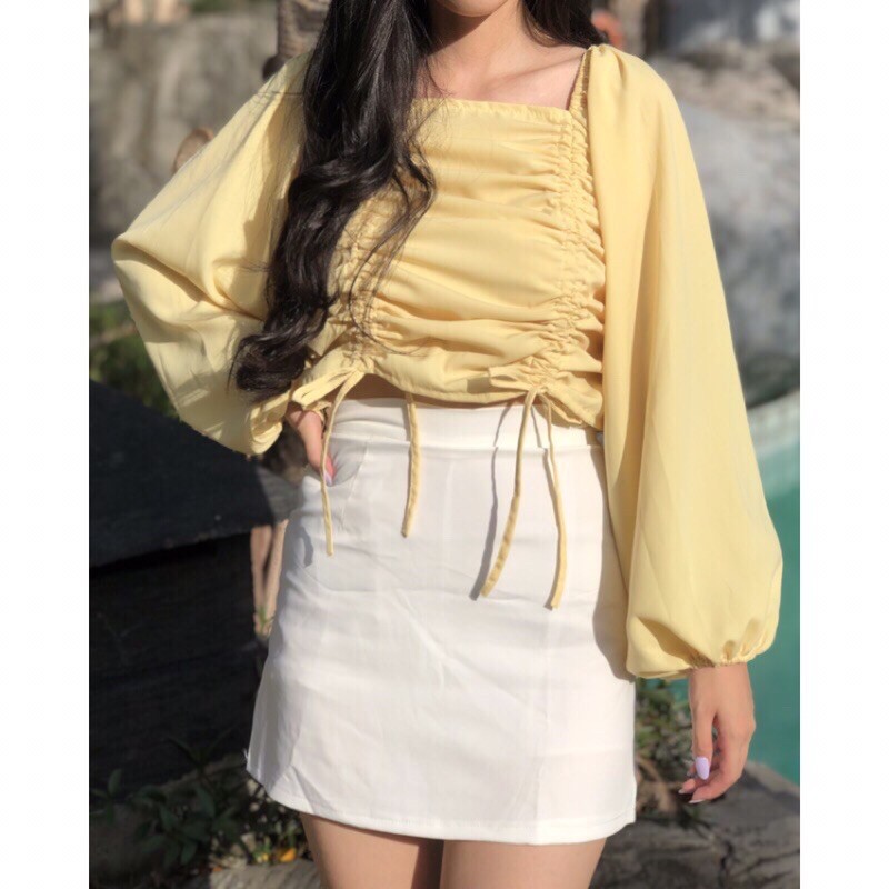 MABELLE Korean Crop Top Blouse