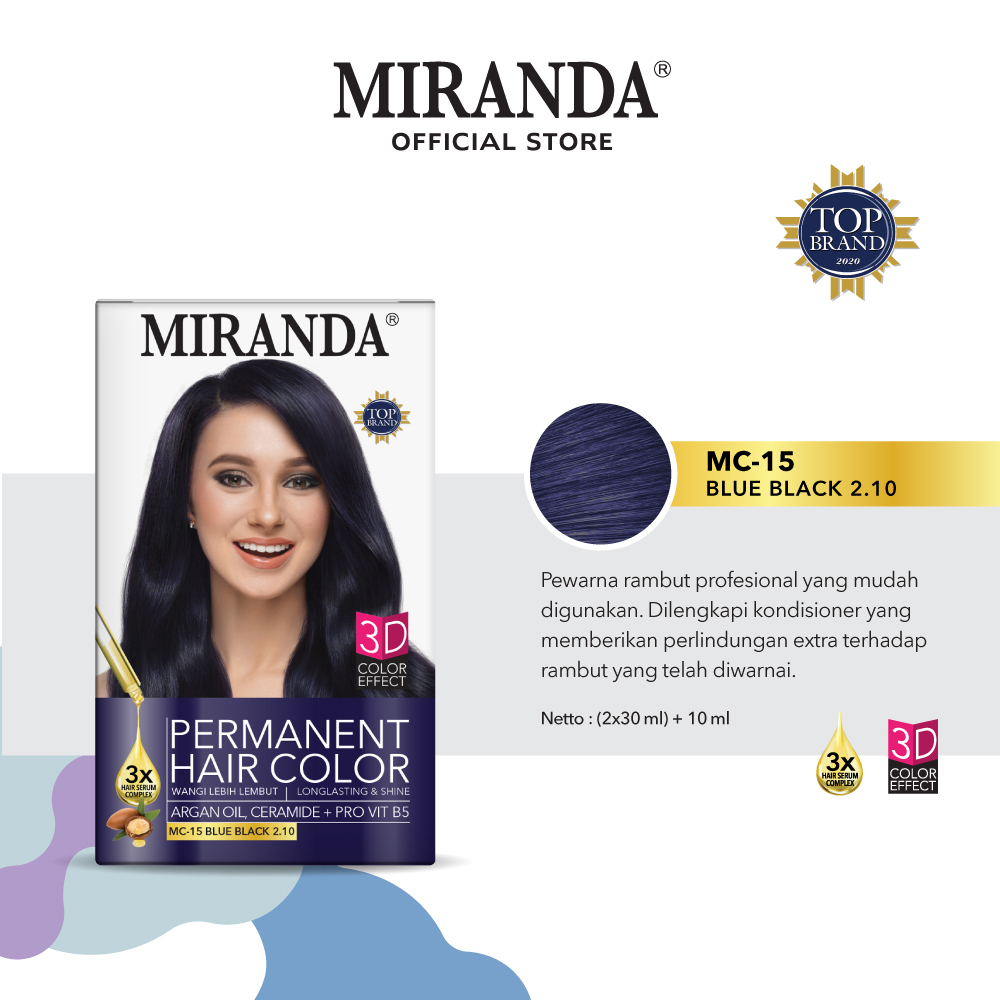 Miranda Hair Color Blue Black MC15