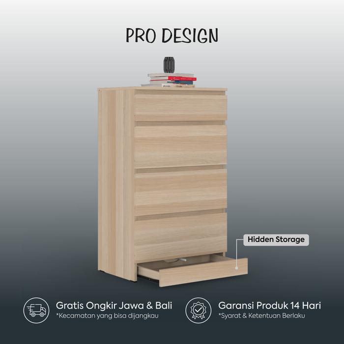 Putera Rackindo Sejahtera Pro Design Eleven CD 4 Lemari Laci