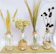 Flower Vase Glass + Dry Flower Set 1