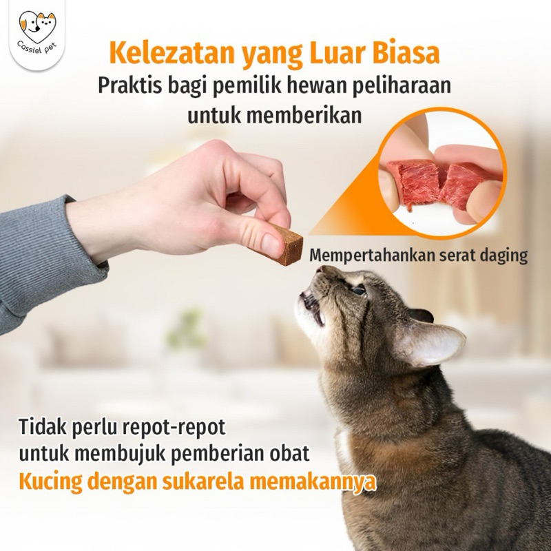  Cassiel Pet Dualmectin Dewormer Chewable Tablets for Cats