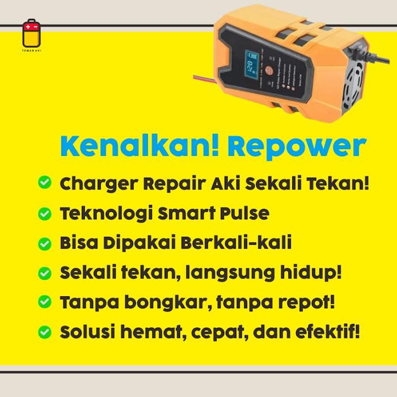 Repower Charger Aki Mobil 12V 6A 2