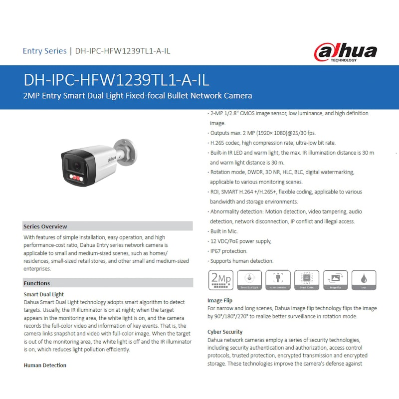 Dahua Smart Dual Light IP Camera 3