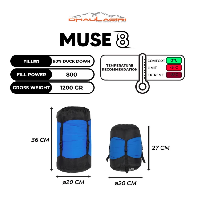 Dhaulagiri Indo Raya Dhaulagiri Sleeping Bag Muse 8