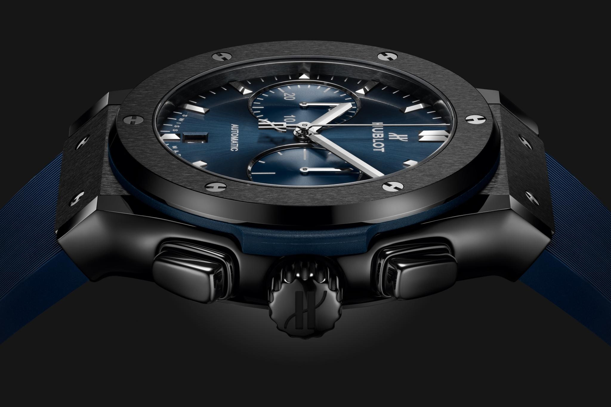 Classic Fusion Ceramic Blue Chronograph  3