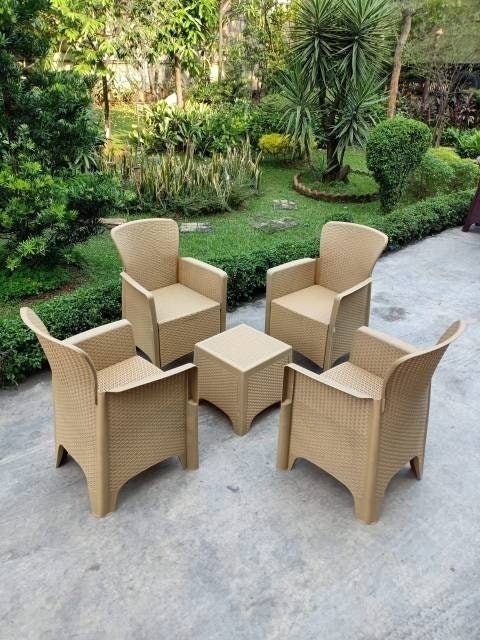 AKAKO Kursi Teras Motif Rotan