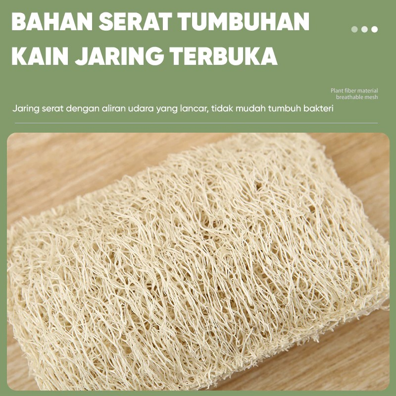  ZOLELE Sabut Cuci Piring Spons Loofah 