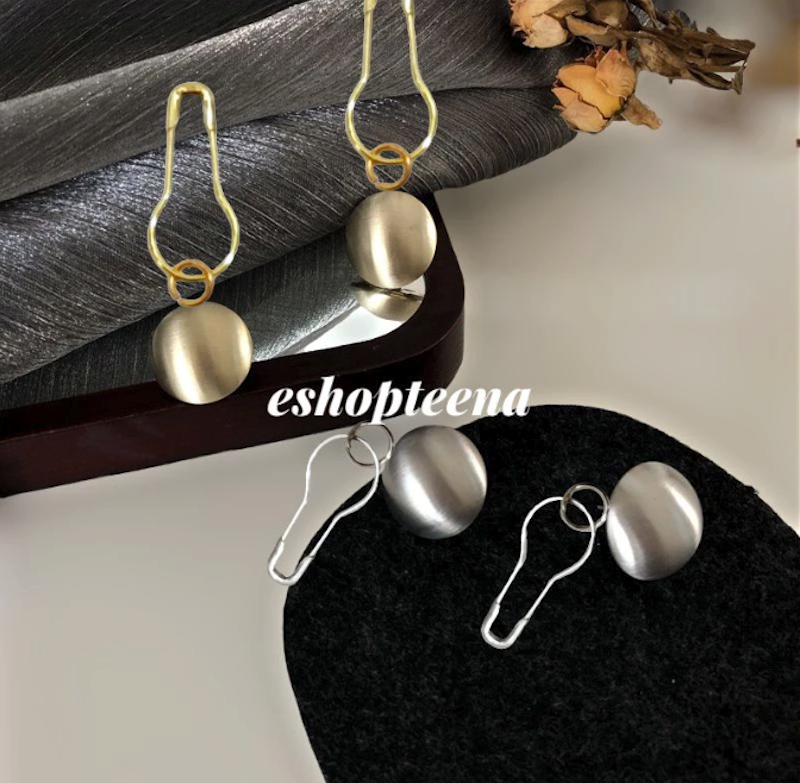 Anting Hijab Bulat Besi 2