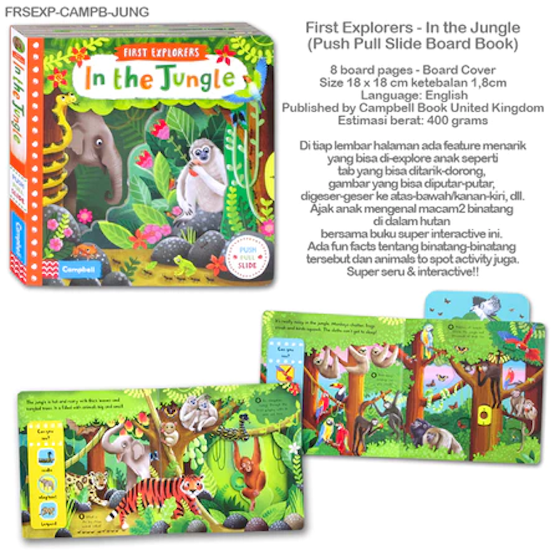 Interactive Push Pull Slide Board Book Series 2
