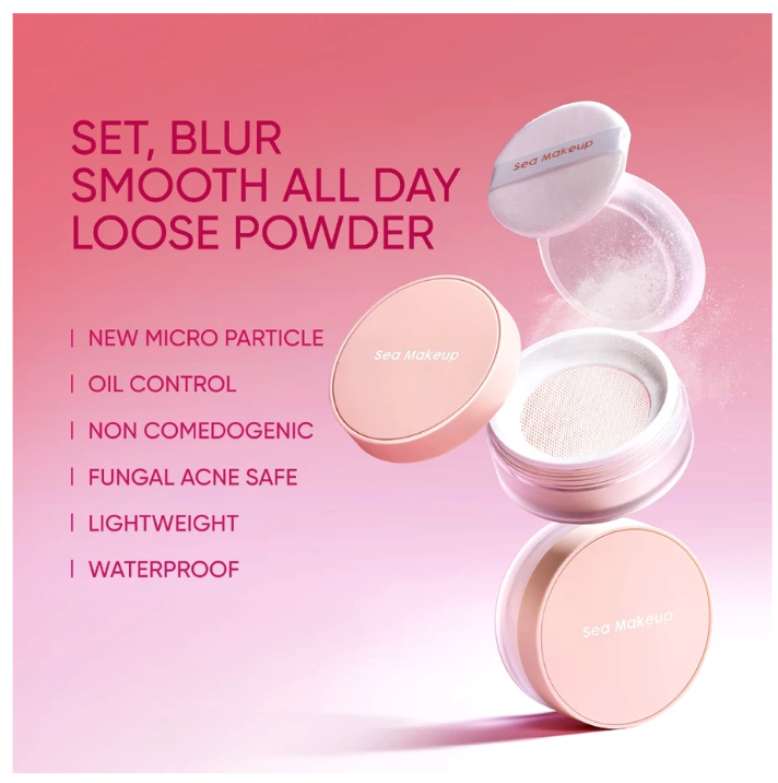 Sea Beauty Indonesia Sea Makeup Acne Blur and Set Loose Powder Snowball 