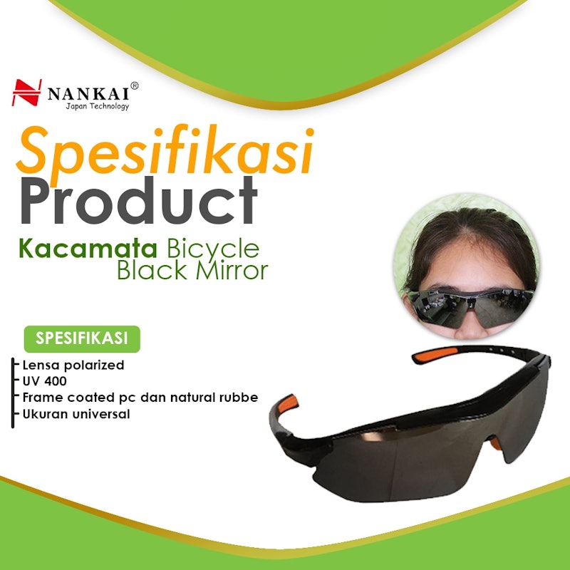 Nankai Kacamata Bicycle Black Mirror 3