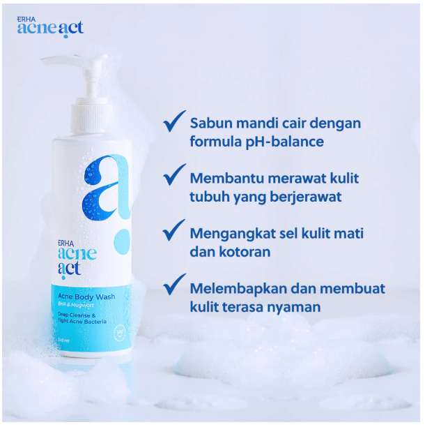 ERHA Clinic Indonesia ERHA Acneact Acne Body Wash