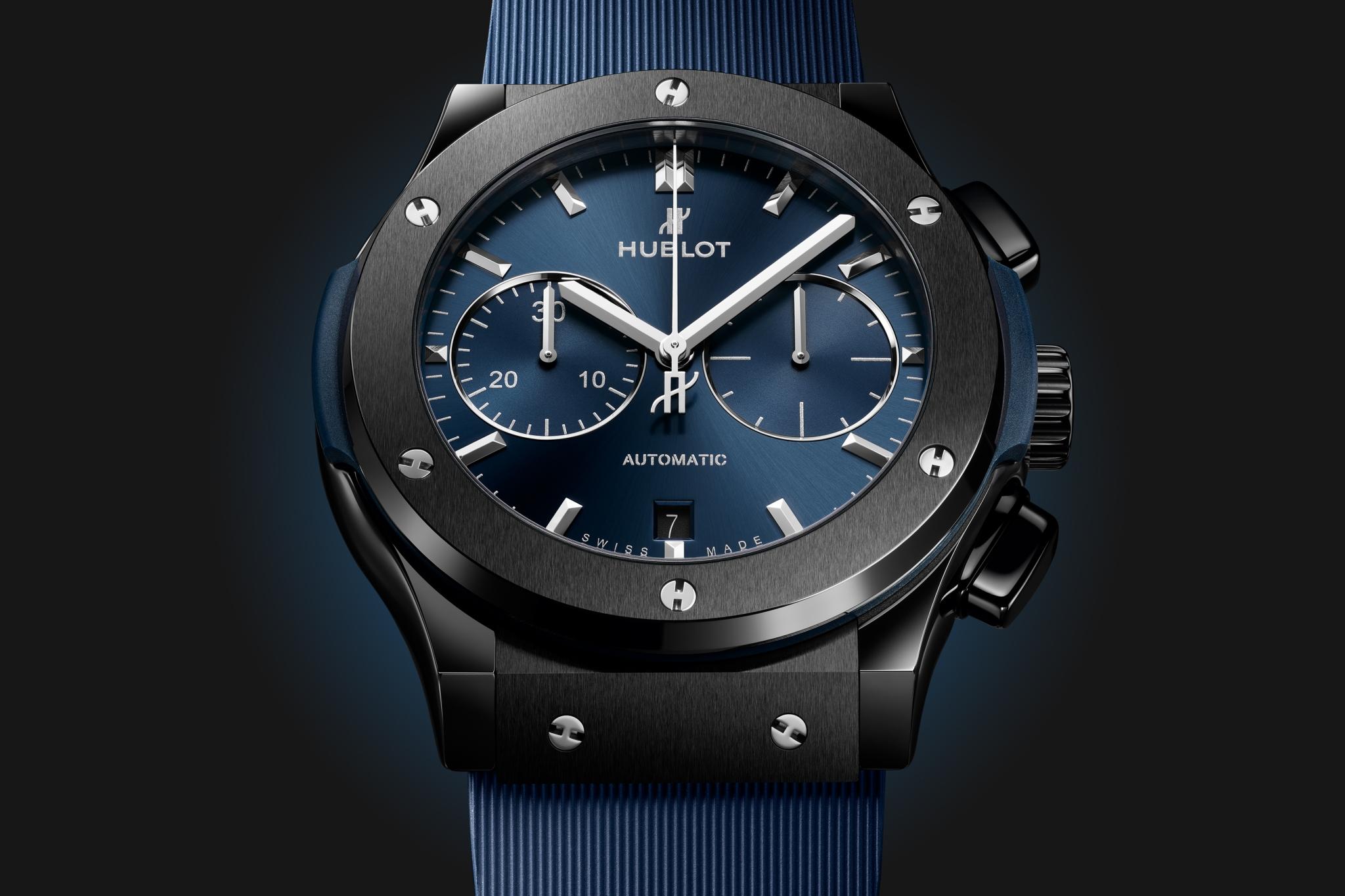Classic Fusion Ceramic Blue Chronograph  2
