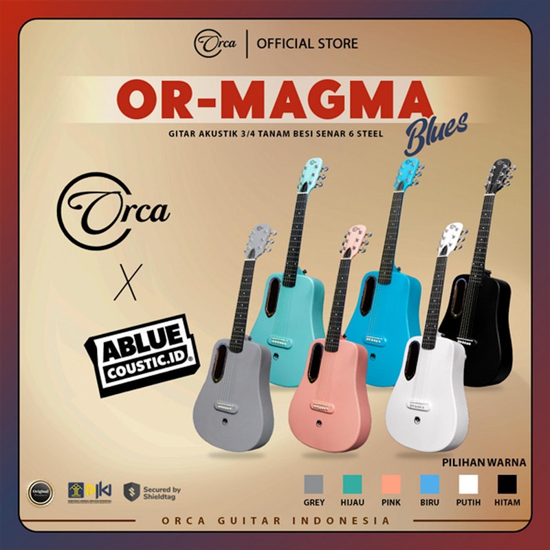 ORCA Or-Magma Blues Gitar Akustik 3/4 5