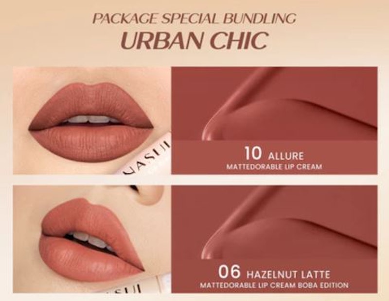 Mattedorable Lip Cream Boba Edition 06 Hazelnut Latte 3