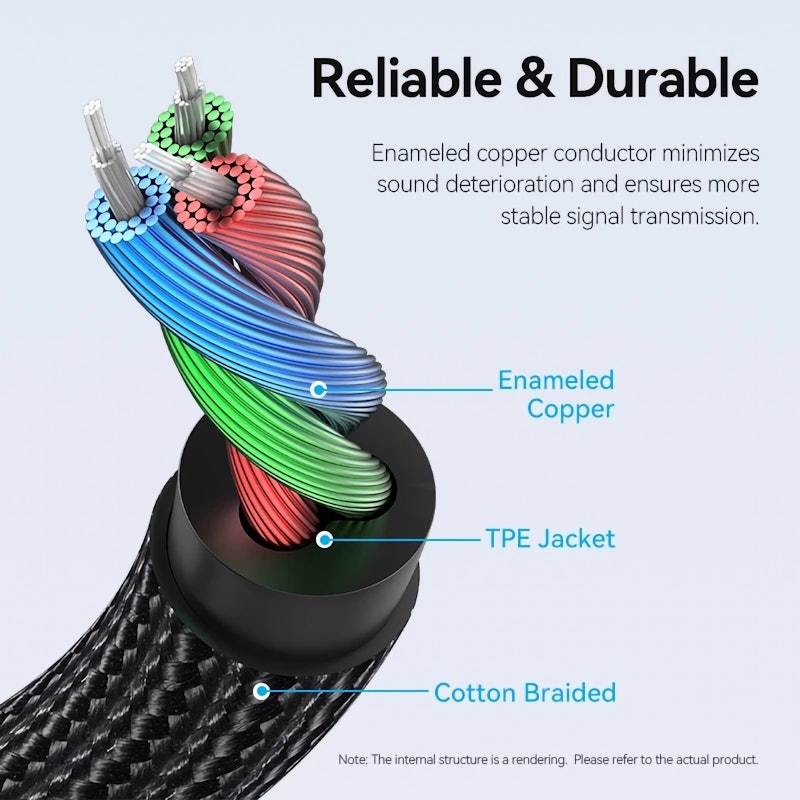 Vention Audio Cable Aux 3.5 mm L Shape Male to Male BAZL Black 1 meter 4
