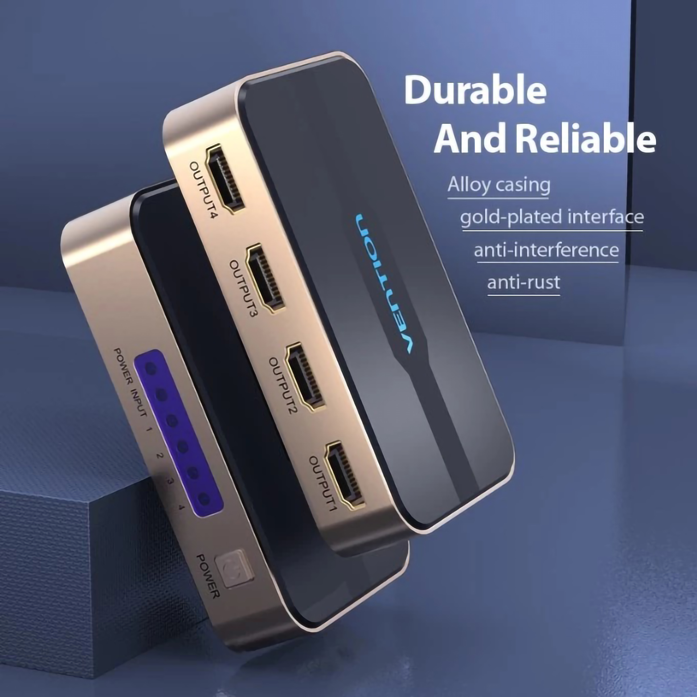 Vention HDMI Splitter 1 in 4 out HDMI Duplicate Screen 4K@30Hz