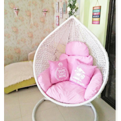 Ayunan Gantung Pear Rotan Sintetis