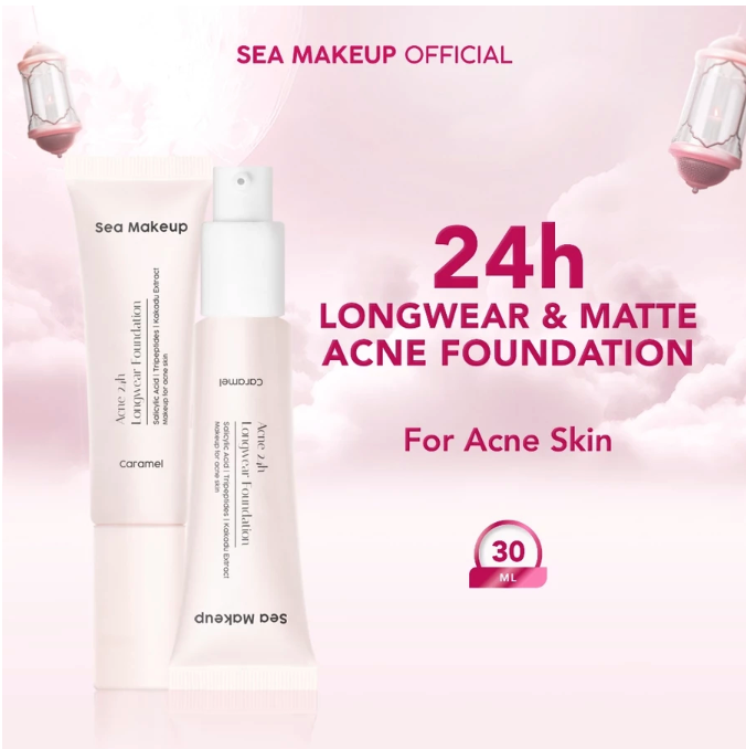 Sea Beauty Indonesia Sea Makeup Acne 24h Longwear Foundation