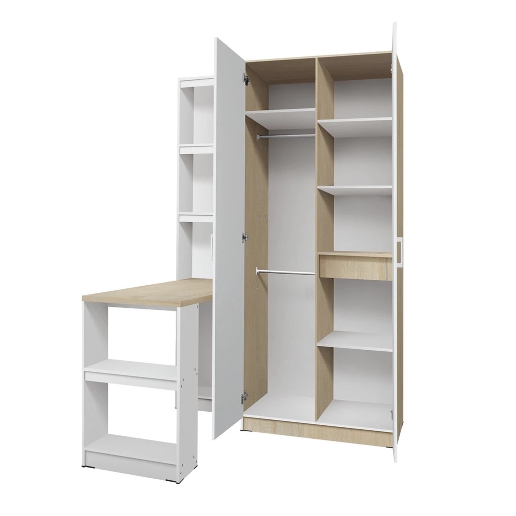 Kirana Furniture Kirana Sandiego Lemari Pakaian Kayu 2 Pintu