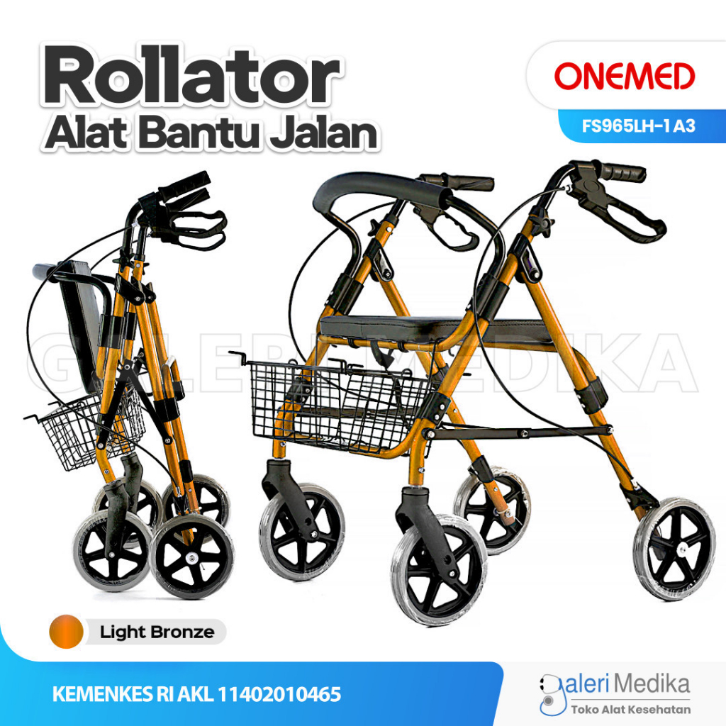 Jayamas Medica Industri OneMed Rollator Walker Beroda FS965LH-1 A3