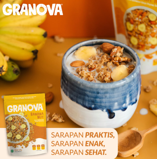 Granova Prima Lestari  Granova Granola Banana Nut 270 g