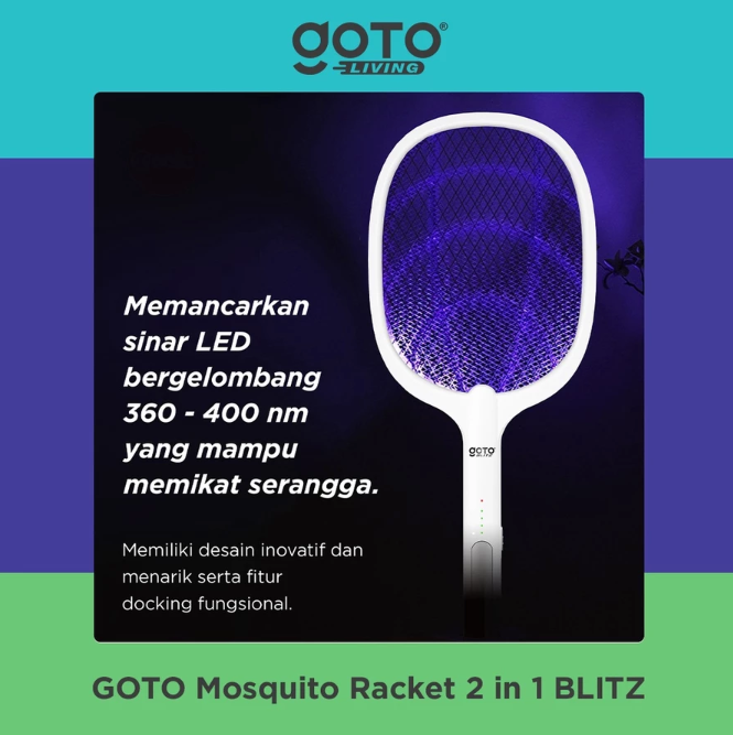 Pilar Niaga Makmur Goto Blitz Raket Nyamuk Elektrik 2 in 1