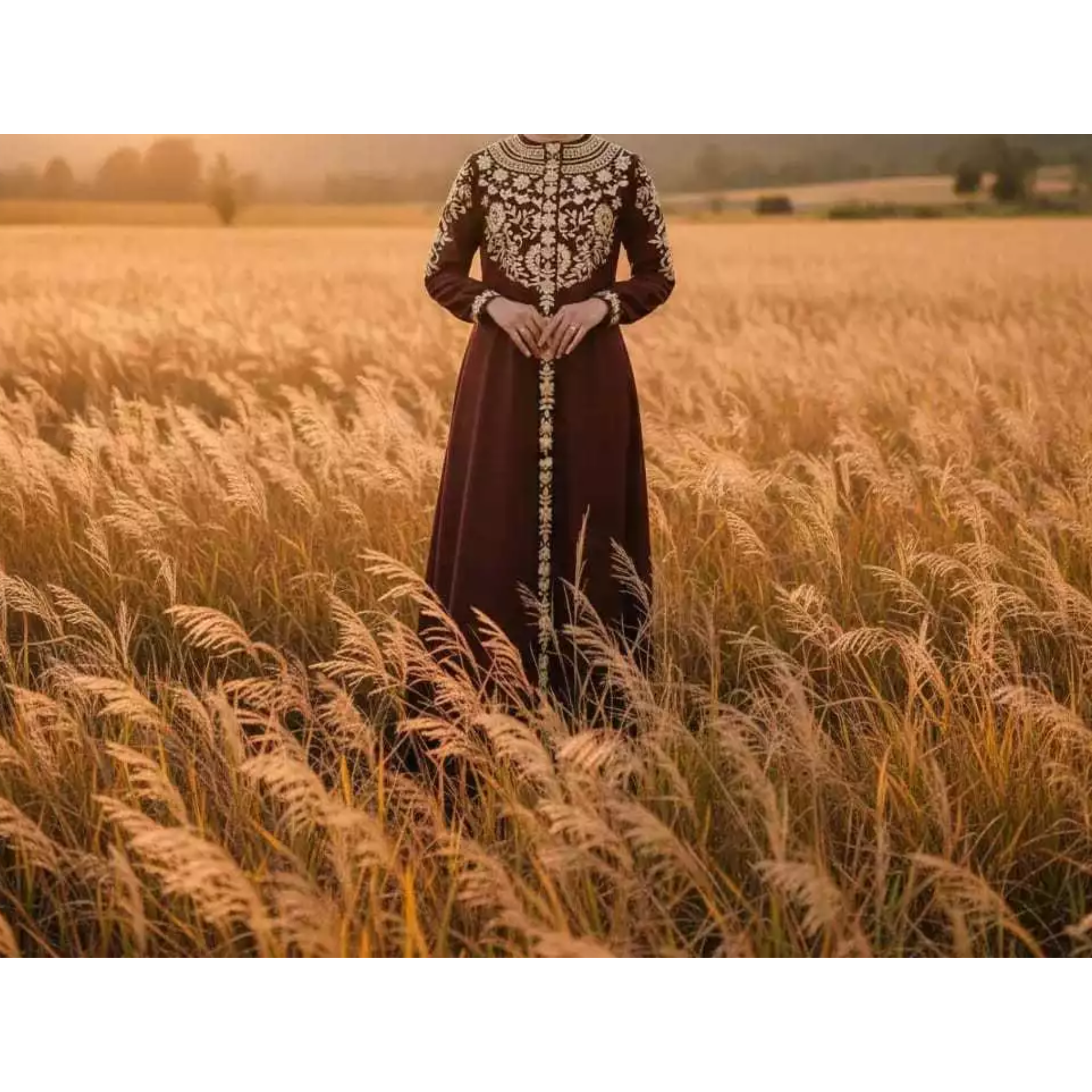  Qiarinn Gamis Bordir Tuqba Swaroski