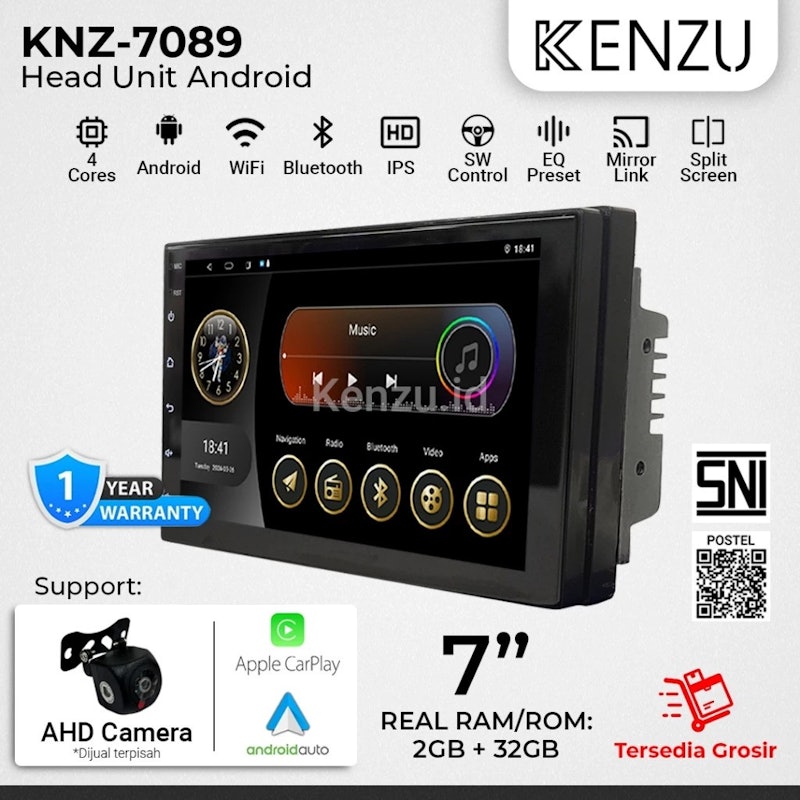 KENZU Head Unit Android 7" RAM 2+32G 3