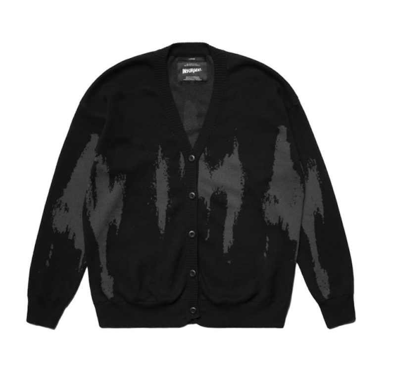 Insurgent Club Cardigan Splatter Black 1