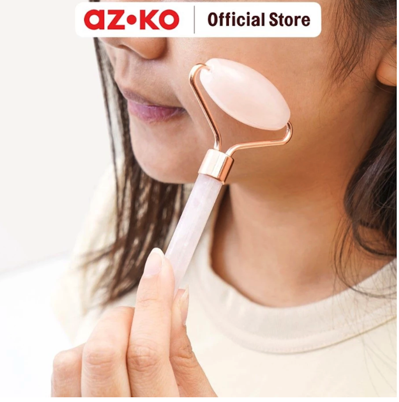 Ataru Set 2 Pcs Roller & Gua Sha Rose Quart 5