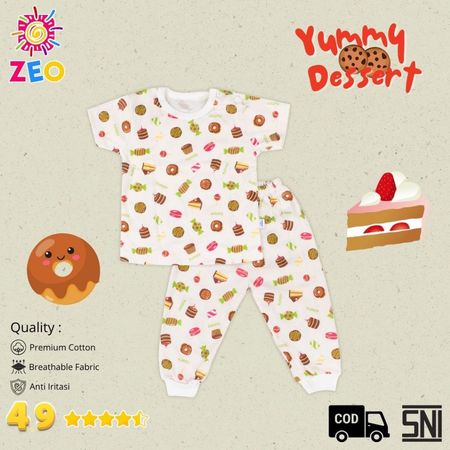 ZEO Baby Kids Piyama Lengan Pendek  4