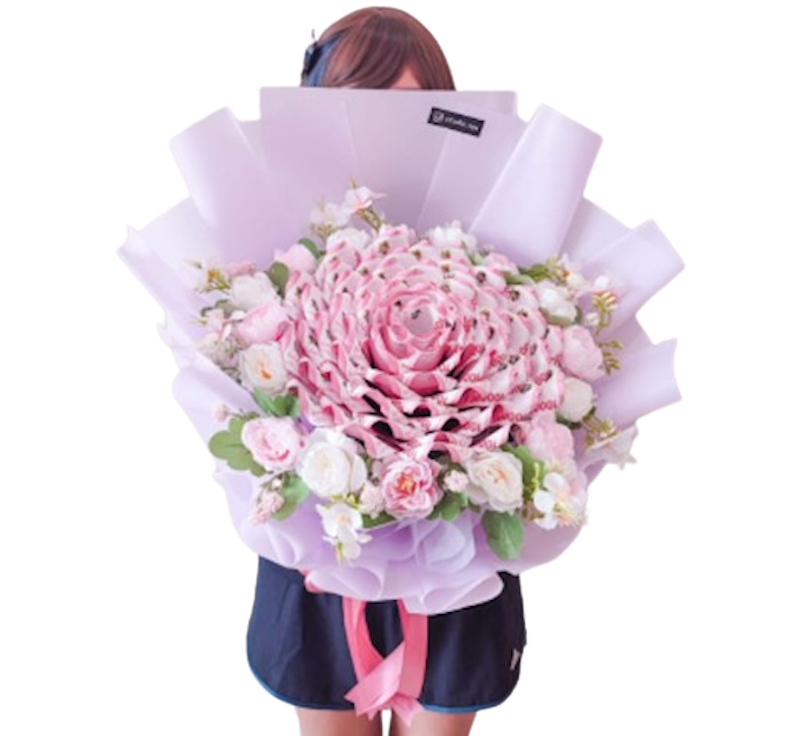 Buket Mawar Uang Asli 1
