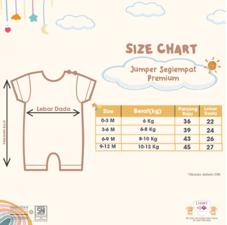  Libby Baby Premium Jumper Segiempat Motif Boy