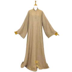 Tsurayya Abaya Nuna Linen Motif