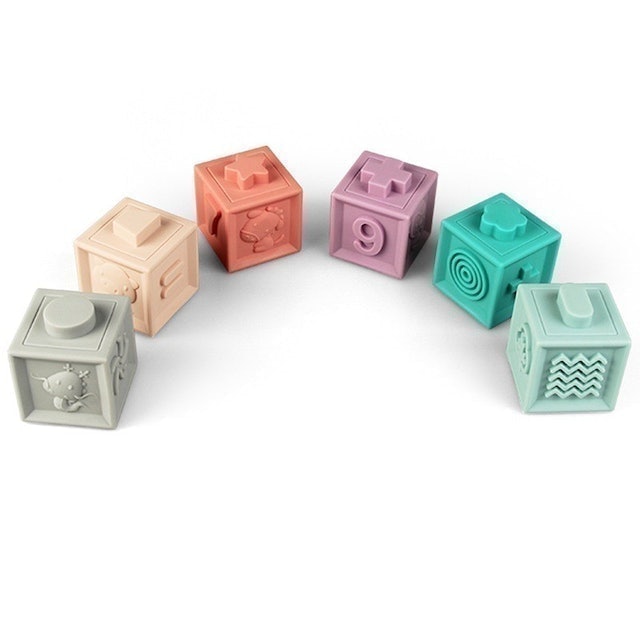 Leleoncare  6 Pcs Soft Building Blocks