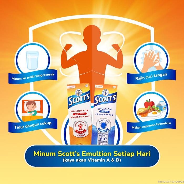 Haleon Scott’s Emulsion Vita Rasa Jeruk dengan Vitamin A dan D + Kalsium