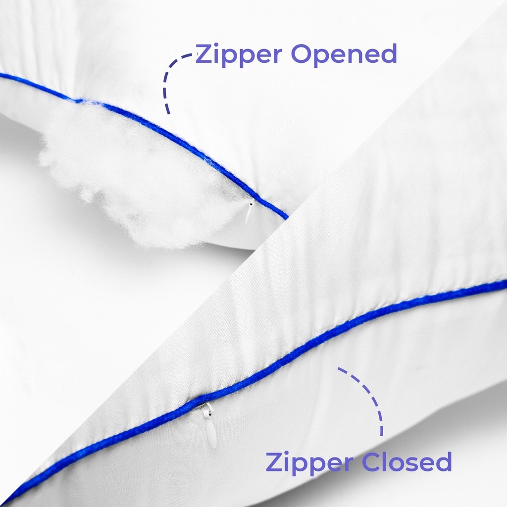  Andalus Medium Zipper Adjustable Refilling Pillow 100% Silicon Grade A Bundle Set
