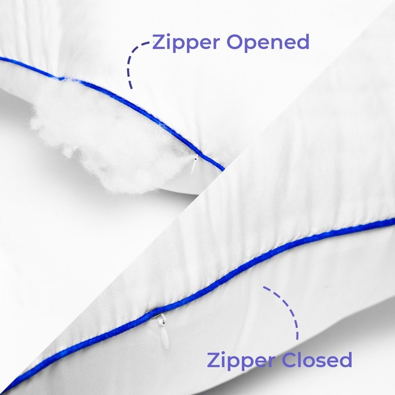 Andalus Medium Zipper Adjustable Refilling Pillow 100% Silicon Grade A Bundle Set 2