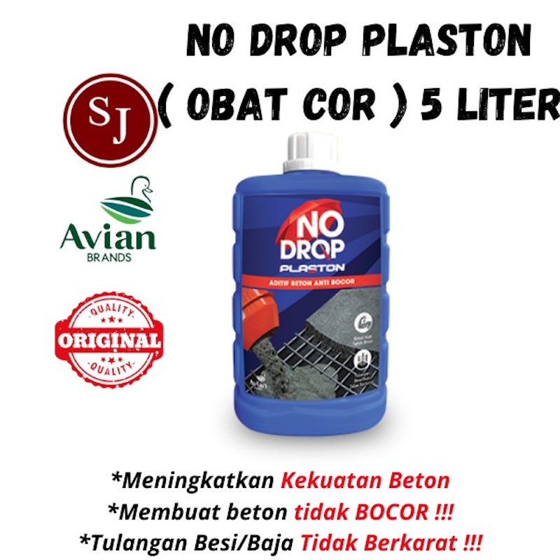 No Drop Plaston Aditif Beton Anti Bocor 5